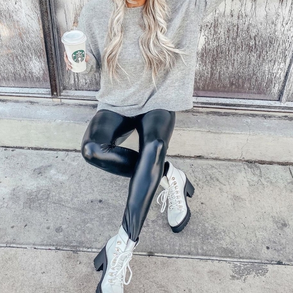 Pants & Jumpsuits Latex Leggings Black Poshmark